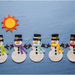 کاردستی آدم برفی با برش خط صاف