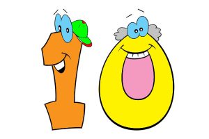 English number coloring 1 cover